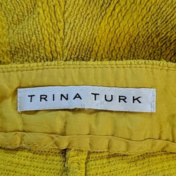Trina Turk Yellow Corbin Fringe Shorts - Size 2 - Picture 3 of 3